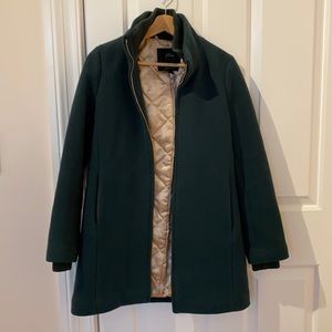 J. Crew Lodge Coat in Italian Wool, Dark Forest